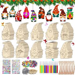 クロスボーダークリスマスドワーフは、子供の教育玩具の家族向けにDIYの手作り木製工芸品を組み立てることができます。