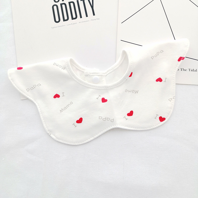 Bebé recién nacido otoño e invierno nuevo estilo flor saliva toalla algodón bebé impermeable escupir babero 360 grados rotación