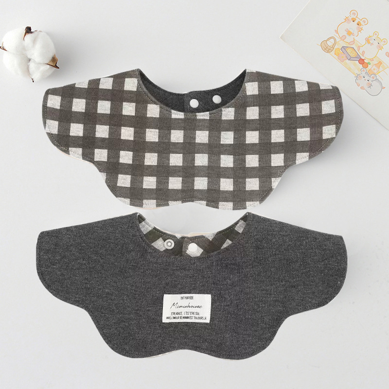 Cross-Border Hot Selling Baby Bibs, Soft and Comfortable Double-Sided Pure Cotton, Large and Good-Looking Baby Bibs, Newborn Products