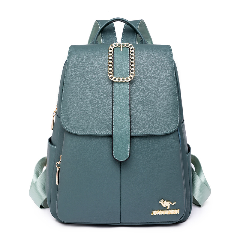 Bolsos para mujer 2023 nueva mochila de cuero suave para mujer coreana, mochila de viaje de viaje urbano de todo fósforo de moda, mochila escolar