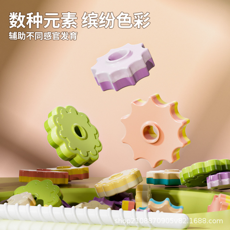 Nuevo bebé Arco Iris jengle desarrollo educativo de los niños a su vez música educación temprana juguetes lindo viento anillo vuelta torre