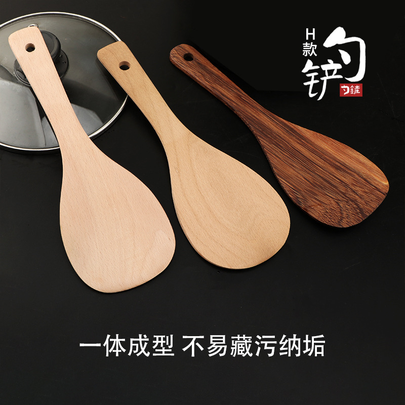 닭 날개 나무 쌀 삽 쌀 숟가락 붙지 않는 팬 요리 삽 너도밤 나무 부상 팬 나무 삽 천연 나무 스몰 사이즈 삽