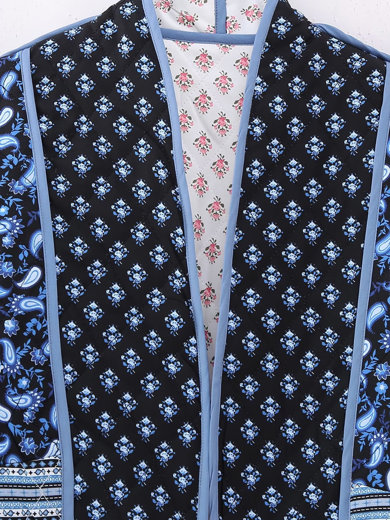 Women's Reversible Printed Jacket Lightweight Autumn Cotton Coat_voghion.com