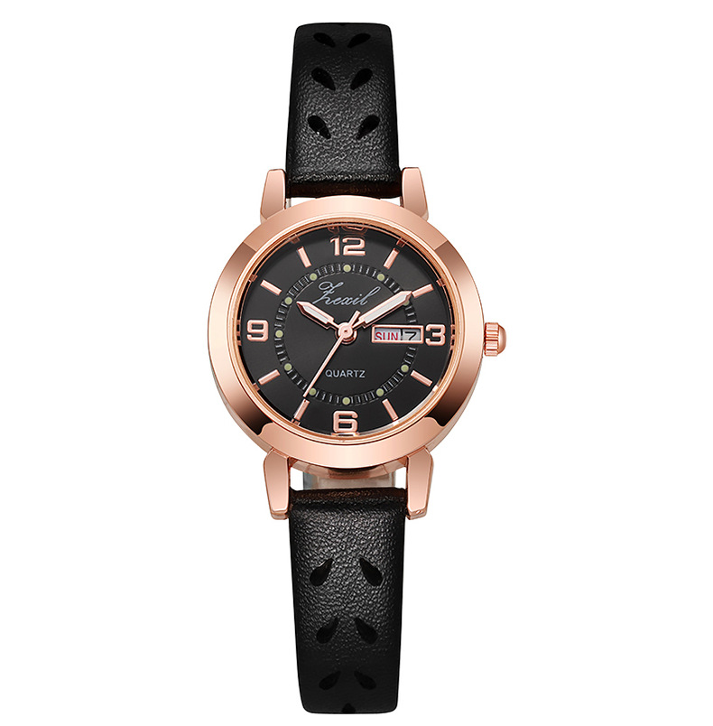 Online celebrity live streaming women's Korean version minimalist waterproof luminous dual calendar non mechanical_voghion.com