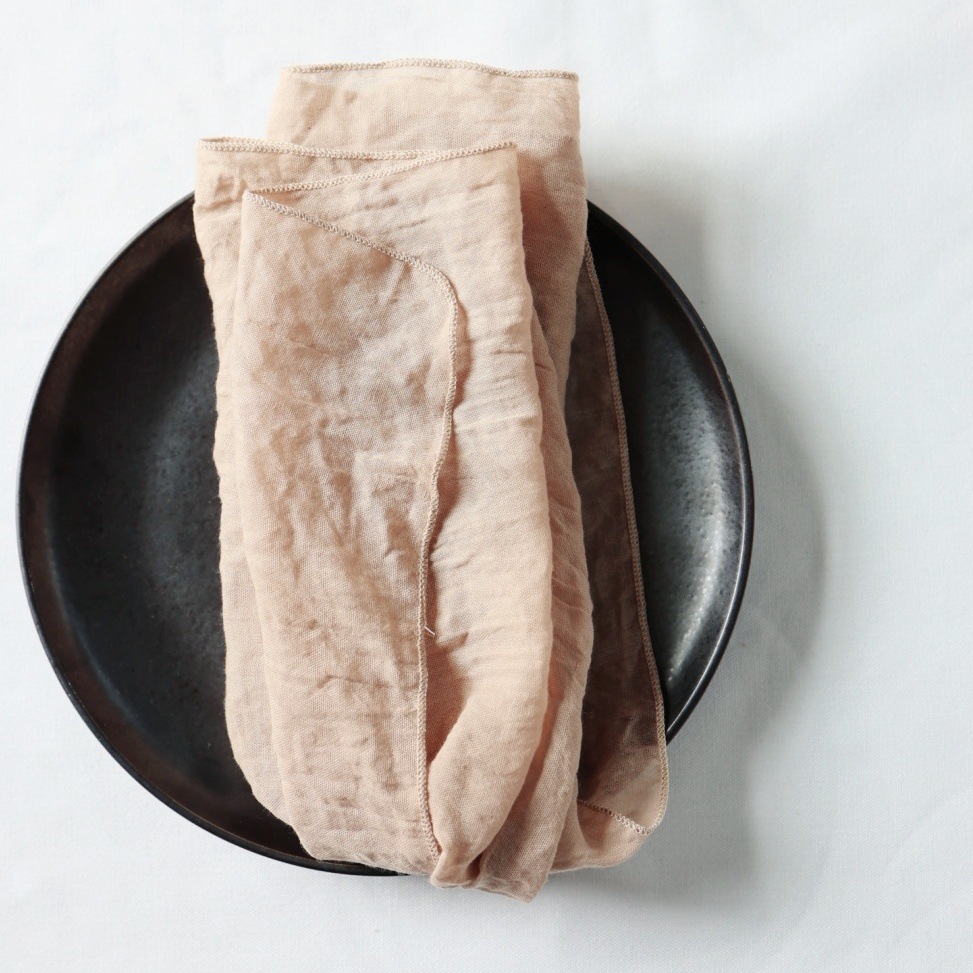 Servilletas transfronterizas, crepé, hilo de Bali, mantel de poliéster, restaurante occidental, hotel de bodas, decoración de telas, fábrica de telas de boca arrugadas