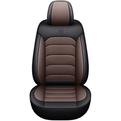 Seat cushion, seat cover: Napa Leather Seat Cushion Five-Seater Car - black-brown-front-single-seat