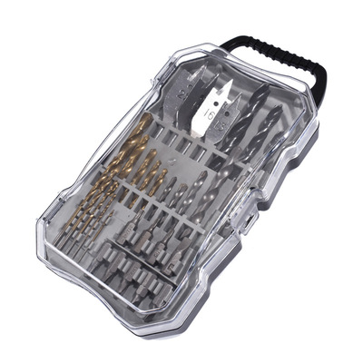 木工钻头31pcs组合工具电钻十字批头三尖木工麻花钻建工钻头套装|ms