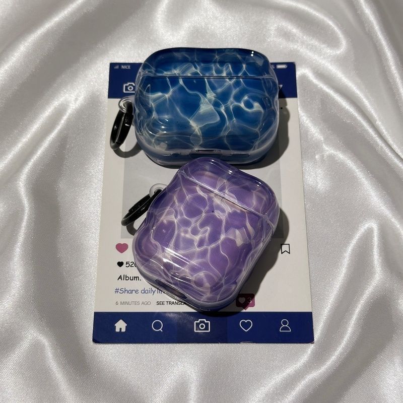 Ins Amber Water Corrugated para Apple AirPods 4G 5G Case Bluetooth AirPod Pro3 Cover