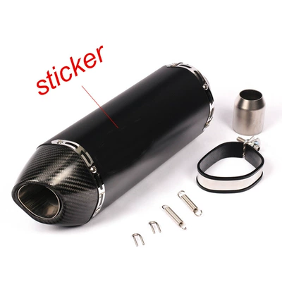 Motorcycle R1R3R25 Gsxr750 Exhaust pipe - b-r77-black-body-real-carbon-head