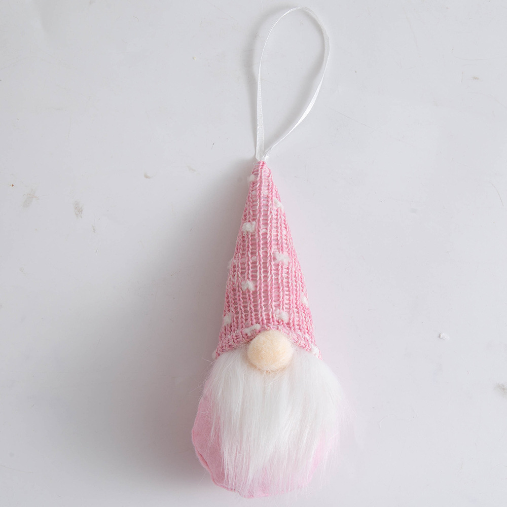 Nuevos colgantes de decoración de Navidad transfronterizos colgantes de árbol de Navidad muñeca sin cara enano viejo pequeño colgente