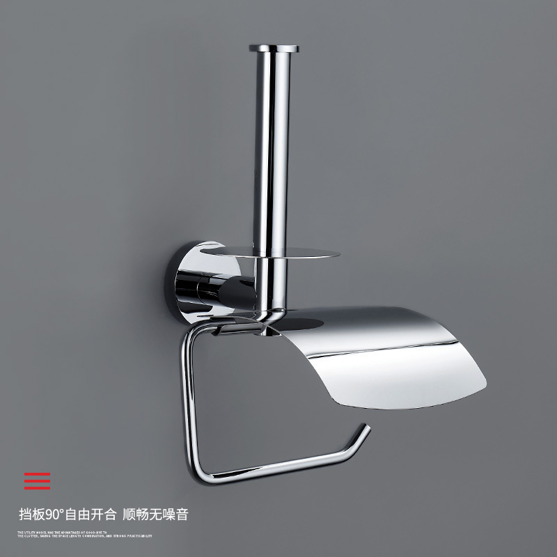 Luxury Full Copper Bathroom Toilet Paper Holder Bathroom Roll Paper Holder Mobile Phone Storage Shelf Wall Mounted Vertical Tissue Holder 