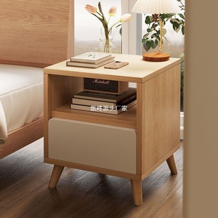 Bedroom cabinet bedroom simple modern simple storage cabinet small bed tail reservoir household solid wood bedside cabinet