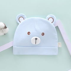 初生嬰兒帽子四季純棉男寶寶防風帽女新生兒胎帽寶寶無骨護鹵帽子