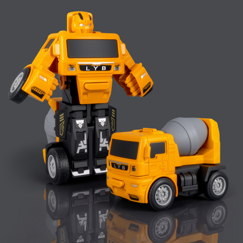 2025 New Model Children's Engineering Car Transforming into a Robot Collision Deformation Vehicle Cool Model Chenghai Toys