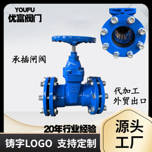 承插式软密封闸阀 CZ45X 球墨铸铁 PE管 PVC管道承插闸阀