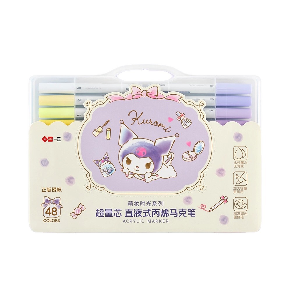 Master recta-Líquido de cabeza suave marcador de acrílico de los niños de 60 colores de color opaco apilable de 48 colores de 24 colores pincel
