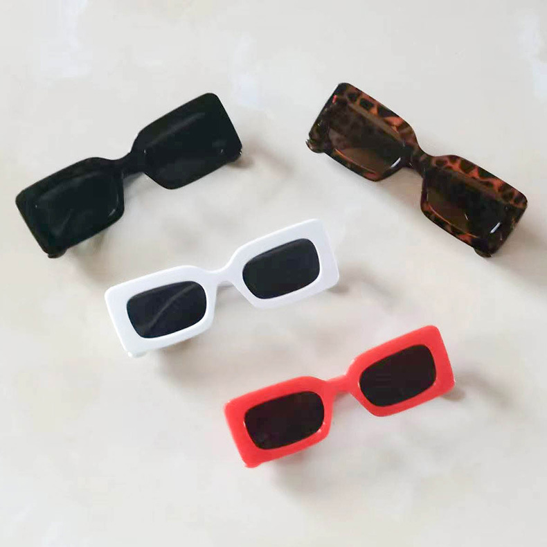 Square Glasses Style Travel Occasion Fashion Solid Color Ac UV400 Protection Square Full Frame Women's Sunglasses