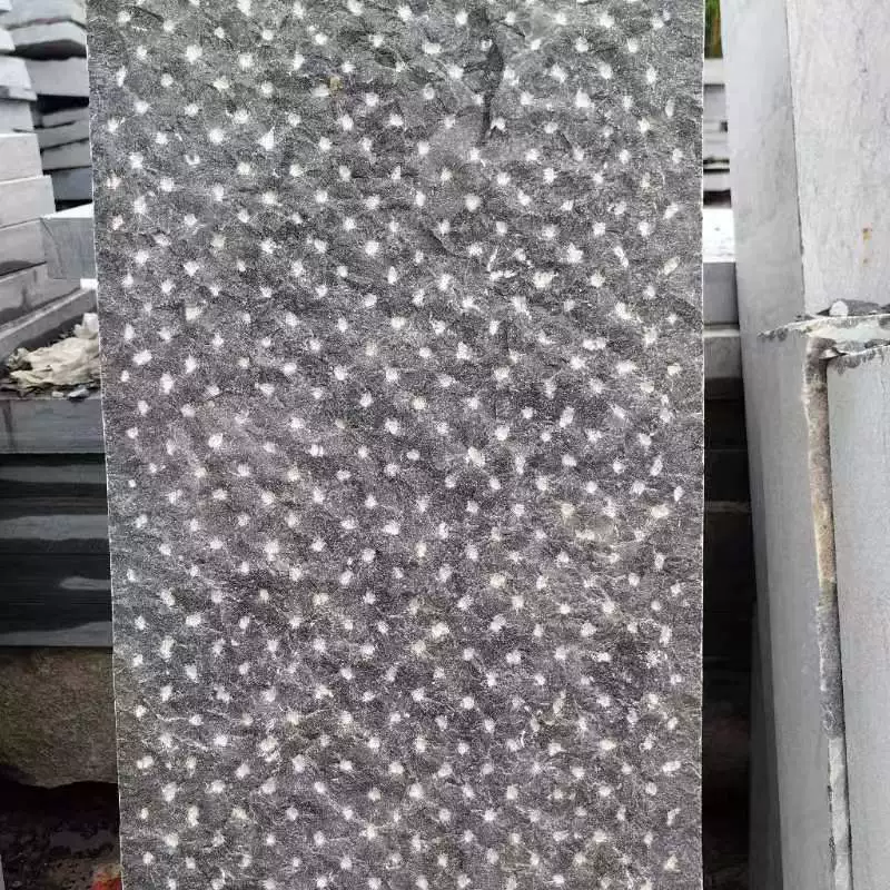 Брусчатка из плитняка-подстиловая поверхности 300*600*40 с ананасовым рисунком, голубой брусчатый двор, голубой пол, плитняковый камень