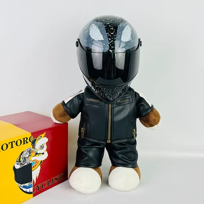 Motosiklet dəbilqələri – Pendant Motorcycle Travel Partner 28cm - 28cm-black-leather-deadpool-s-size-includes-helmet-buckle