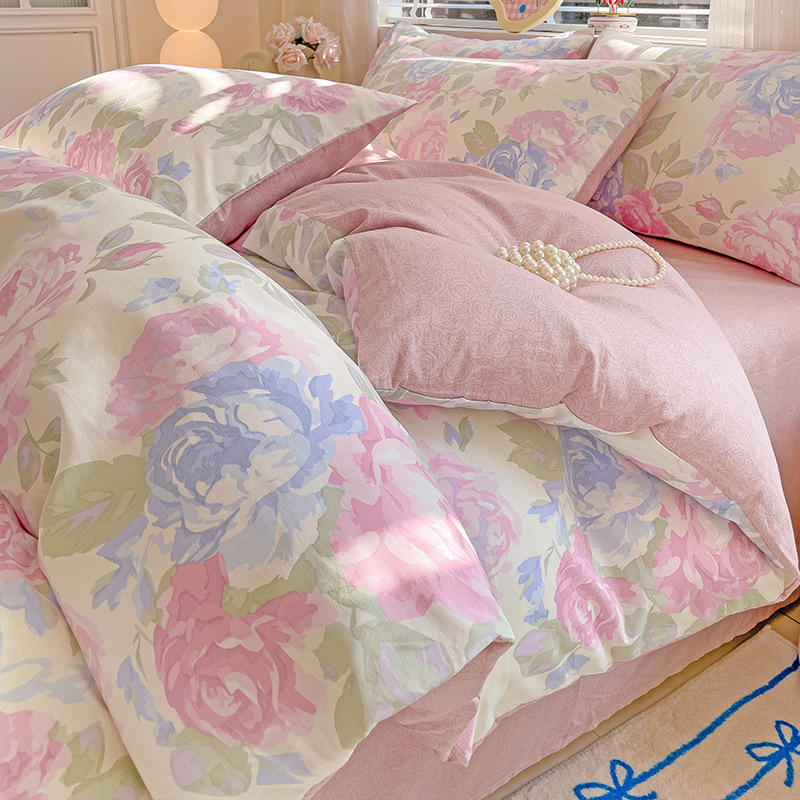 Cama de algodón de cuatro piezas set2025 nuevo algodón colchón sábanas de dormitorio caseras set de tres piezas