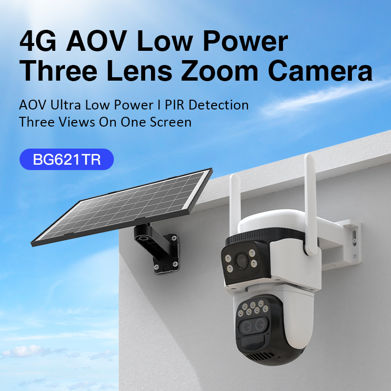 4G Kitty Hawk mira O-KAM pro AOV solar camera Dual lens cámara de vigilancia con zoom image 1