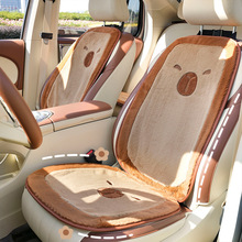 跨境贴标2025年爆款冬季保暖汽车坐垫卡皮巴拉兔毛车载座椅座垫卡