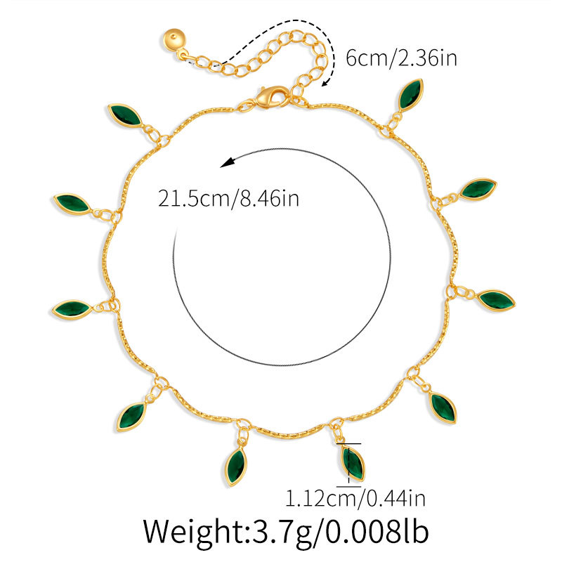 7g Weight Anklet Classification 1 Piece Quantity Holiday, Tea Party Occasion Copper Material Geometric Pattern Women's Gender Retro Style Wholesale Jewelry Retro Geometric Copper Anklet 3