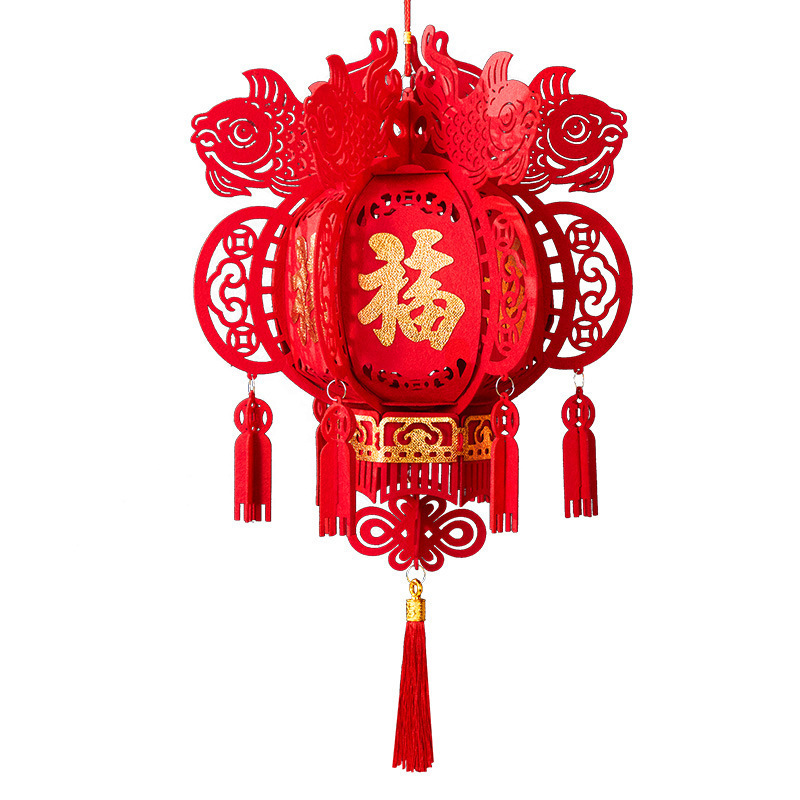 2026 New Non-Woven Fabric Lanterns with the Character for Blessing, for Spring Festival, New Year's Day, and New Year, for Home Indoor Decoration and Decoration