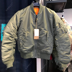 Ma1経典飛行ジャケット純色綿服男女カップルモデル軍事風綿服野球服両面春秋冬