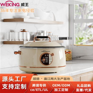 Wei Wang Electric Hot Pot Integrated Large-Capacity Multi-Functional Non-Stick Pot Split Electric Cooking Pot 5L Large-Capacity Wholesale Customization