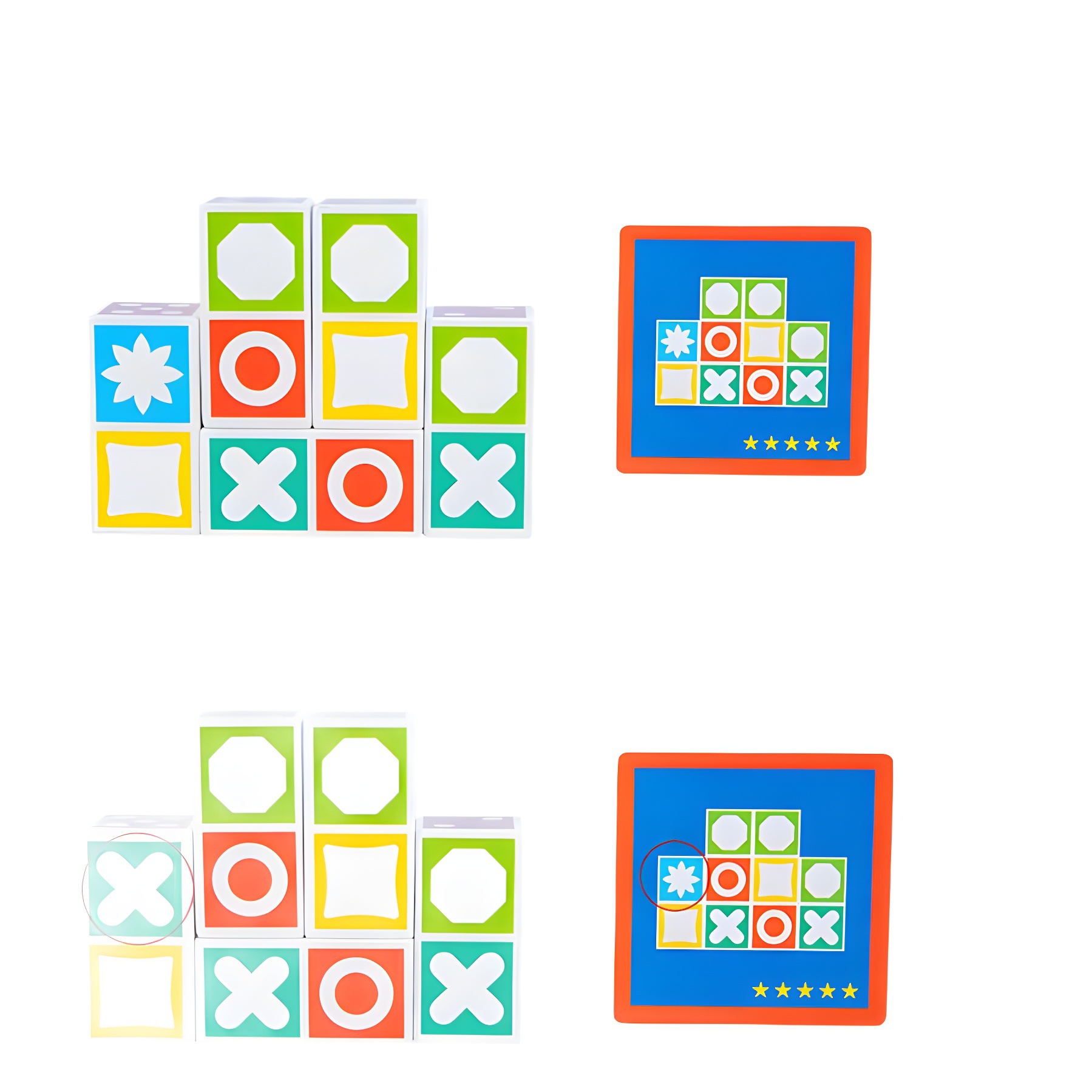 Juegos de pareja de bloques de madera Puzzles infantiles Juguetes de entrenamiento de pensamiento Niñas Niños Interactivo Padres-hijos Juegos de mesa