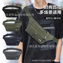 跨境新款腰包耐磨手机包多隔层腰间包时尚休闲骑行斜跨胸前包男女