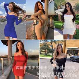 2026 新款女装SHEIN 热销性感包臀礼服连衣裙辣妹款工厂低价批发