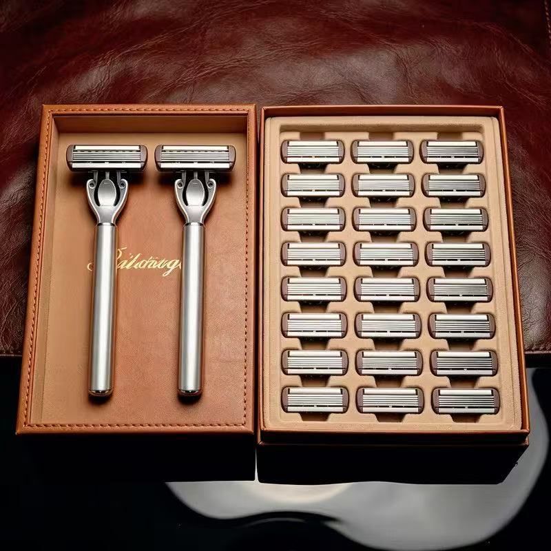 German precision six-layer blade men's manual razor, shaving razor, hair removal razor, face shaving razor, cross-border wholesale German precision six-layer blade men's manual razor, shaving razor, hair removal razor, face shaving razor, cross-border wholesale