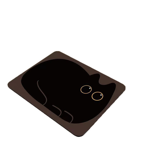 Cute cartoon bathroom sink water absorbing mat diatomaceous earth faucet drip mat toilet bathroom washbasin countertop