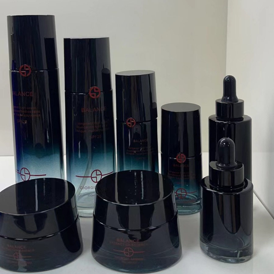 En stock 100mL botella de loción 30ml botella de base líquida cuentagotas de aceite esencial botella de vidrio botella de crema botella ovalada