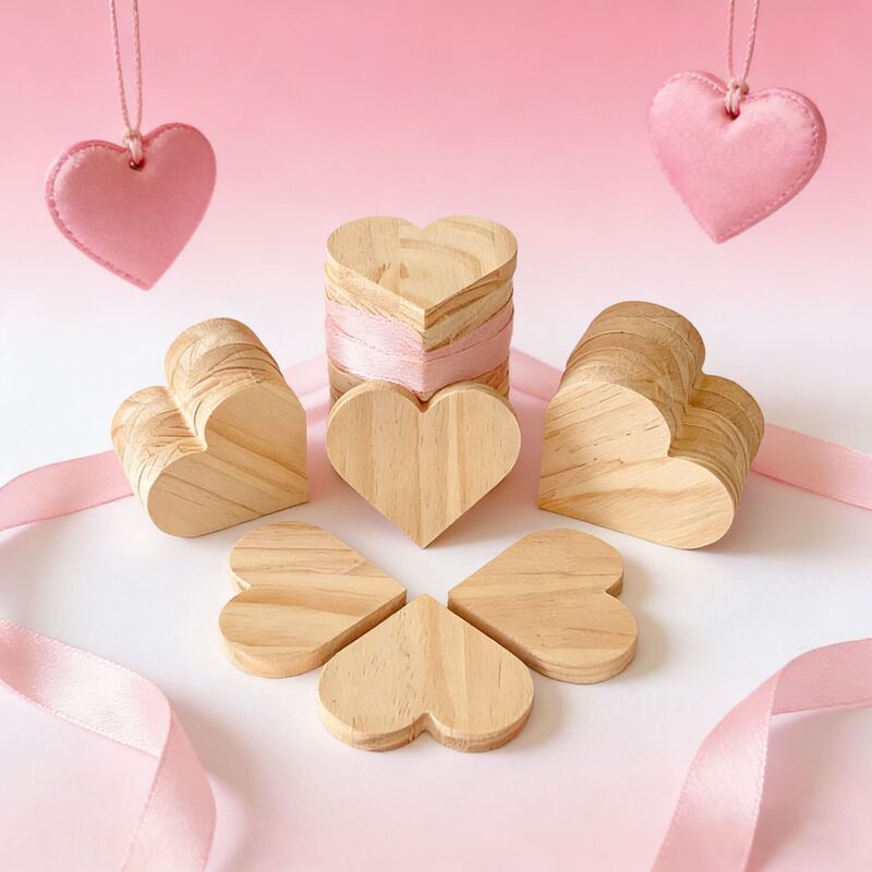 Wooden Heart-Shaped DIY Crafts and Decorative Wooden Heart Blocks Unfinished Valentine's Day Mother's Day Ornaments Wooden Heart-Shaped DIY Crafts and Decorative Wooden Heart Blocks Unfinished Valentine's Day Mother's Day Ornaments