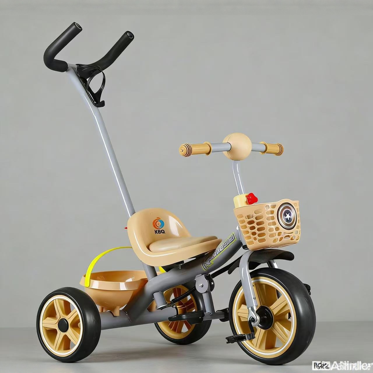 批发新款儿童脚蹬三轮车防侧翻可推可座小孩自行车厂家外贸