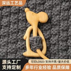 現物木製ブローチストールカーディガンセーター襟元収縮固定ピン小衆かわいい動物漫画ブローチ