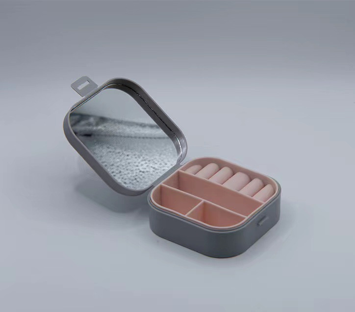 Mirrored jewelry storage box, travel portable gift box, earrings, ring packaging, multifunctional jewelry box