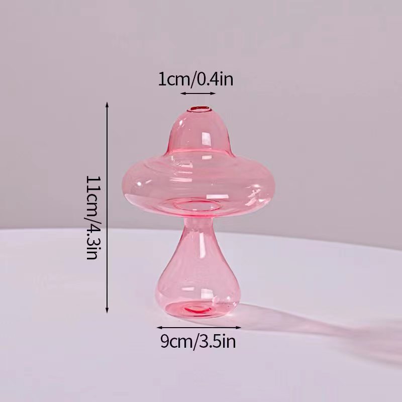 핑크 버섯 꽃병