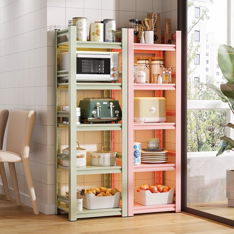 Kitchen Storage Rack Colorful Floor Multi-Layer Storage Pot Rack Microwave Oven Balcony Carbon Steel Storage Rack Household Kitchen Storage Rack Colorful Floor Multi-Layer Storage Pot Rack Microwave Oven Balcony Carbon Steel Storage Rack Household