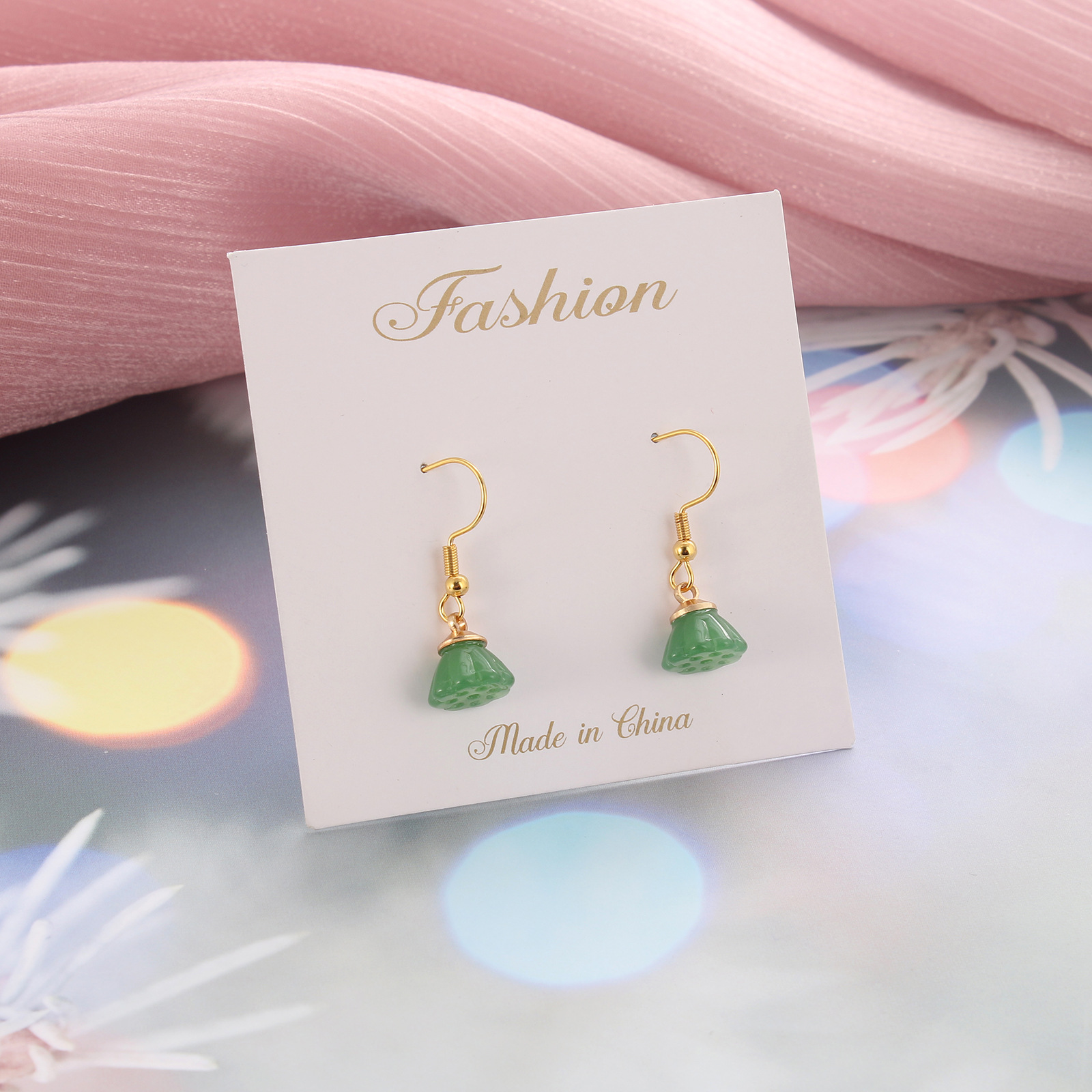 Simple Style Flower Stainless Steel Plating Drop Earrings 1 Pair