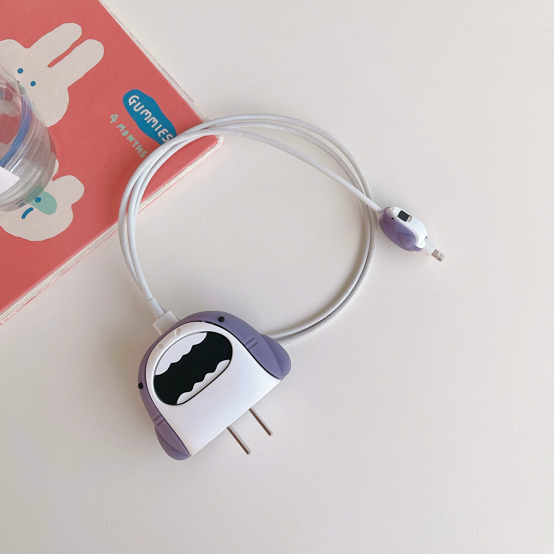 Apple, cartoon charger, protective case, 20W