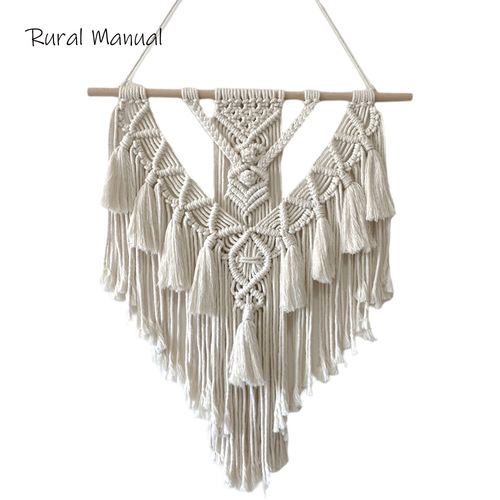 B&B Background Wall Decoration Bohemian Wall Hand-woven Tapestry Nordic Fringe Wall Hanging Amazon