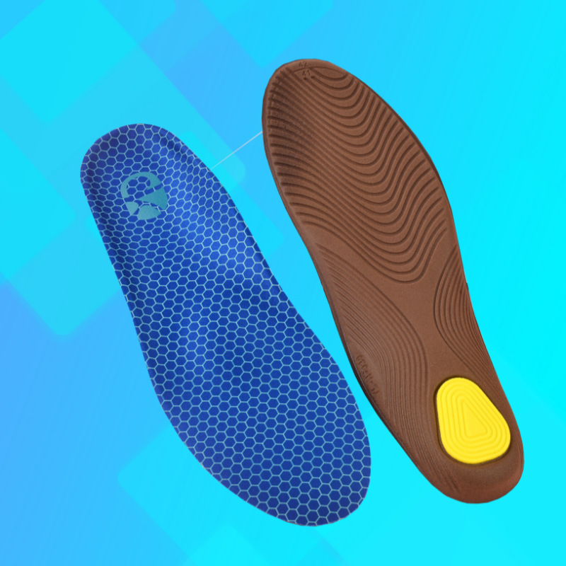 Plantilla de PU transpirable absorción de sudor transpirable movimiento amortiguador antibacteriano desodorante bala suave no se cansa soporte de pie para hombres y mujeres