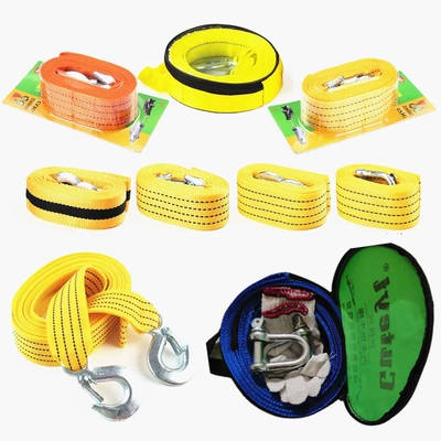 Car Tow Rope Thickeneded Tow Rope 3.4m 5.8m Ton Traction Rope Outdoor Emergency Car Supplies Thickeneded