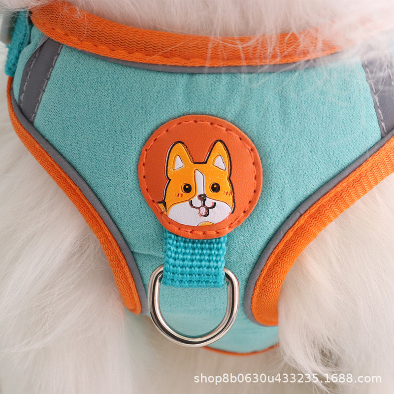工場直売アウトドアペットベスト服猫犬胸ベスト牽引紐|undefined