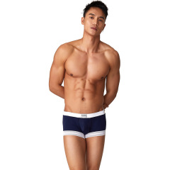 Single-layer pouch pocket briefs for men, minimalist stylish comfortable white lace-toe ice silk briefs