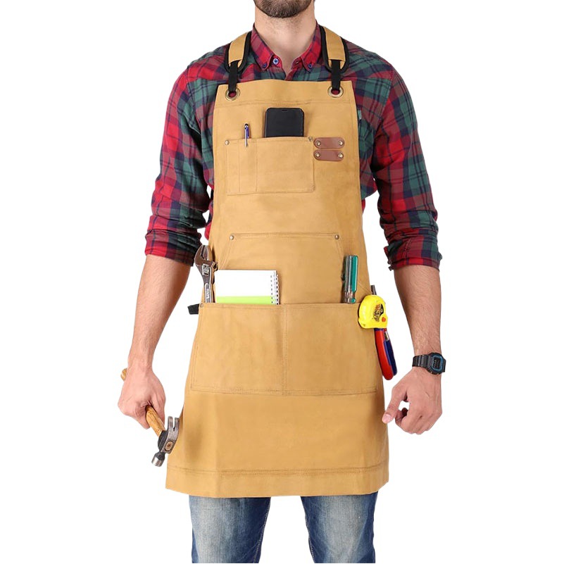 Amazon lienzo grueso delantal moderno simple ajustable electricista carpintería ropa de trabajo herramienta de mano delantal al por mayor